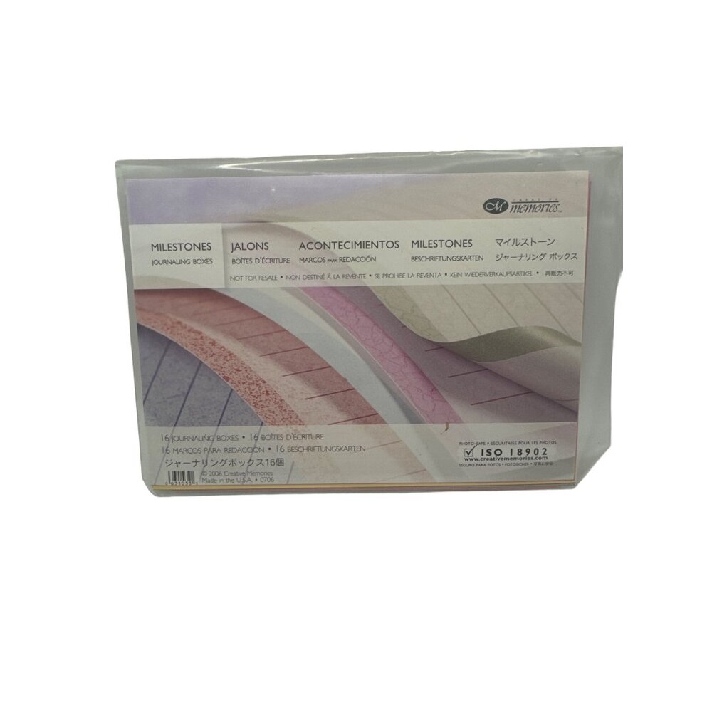 Creative Memories Milestones Journaling Boxes Set of 16 Multicolor Lined Paper